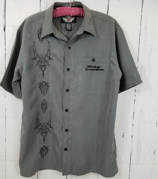 Harley-Davidson Other - Harley-Davidson grey casual button down shirt M